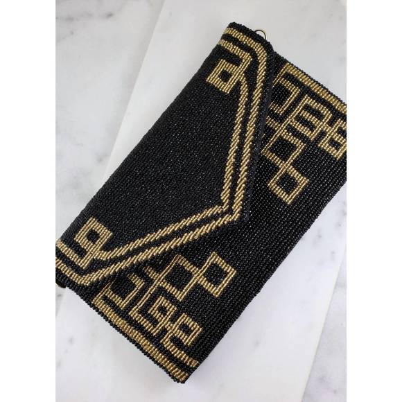 CAROLINE HILL Handbags - NEW CAROLINE HILL gatsby beaded crossbody bag in black